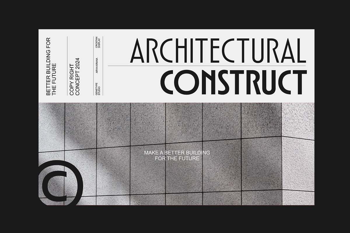 Crostan Display Font, a Sans Serif Font by Genetype (Photo 3 of 11)