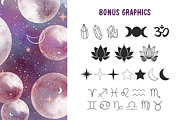 Galaxy Star Moon Patterns, a Pattern Graphic by Coral Antler (Thumbnail 2 of 4)