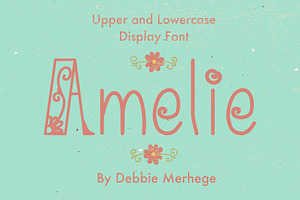 Amelie Hand Drawn Display Font