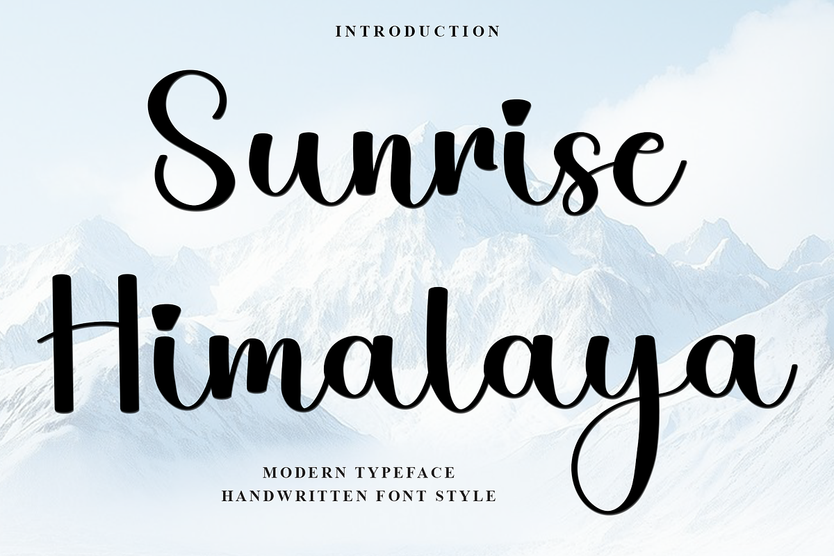 Sunrise Himalaya, a Handwritten Font by FreshTypeINK (Photo 1 of 7)