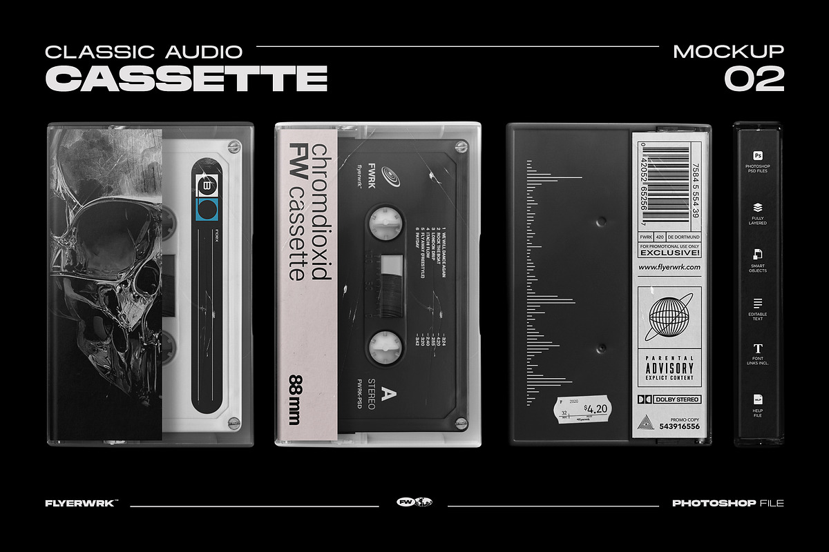 Cassette Mockup Volume 2, a Product Mockup by FLYERWRK (Photo 1 of 9)