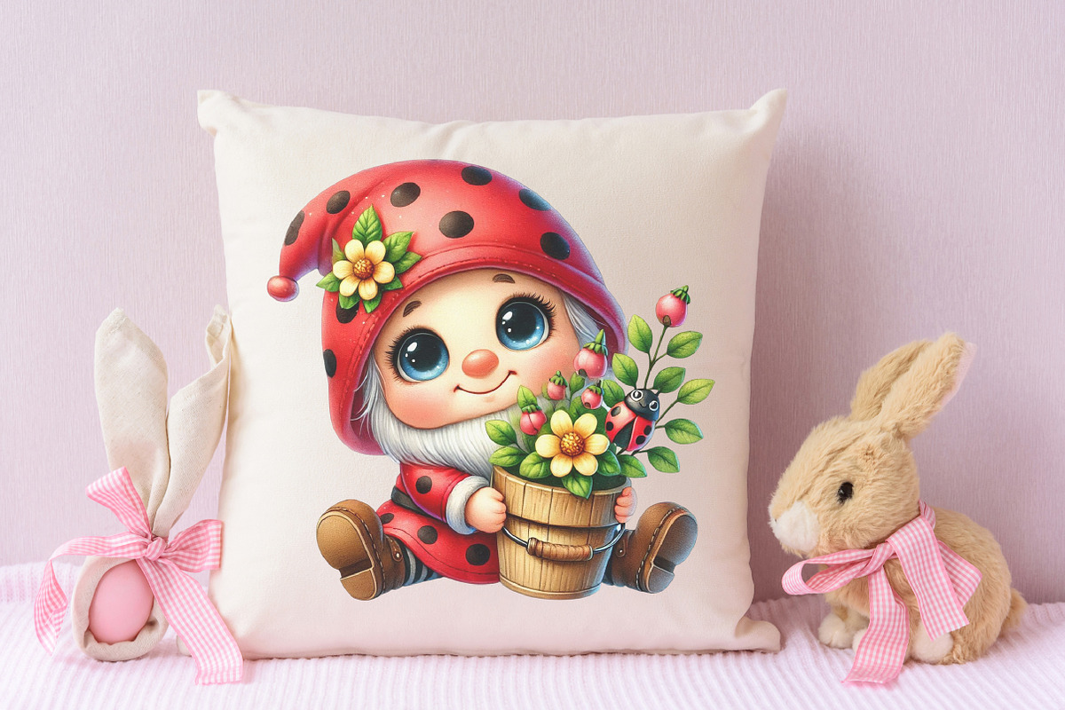 Ladybug gnomes clipart, an Illustration by RobertsArt (Photo 6 of 7)