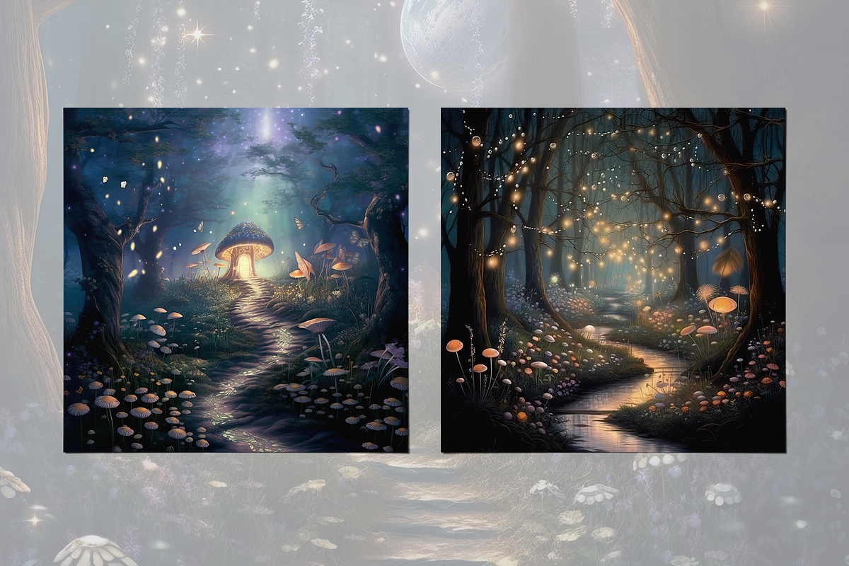 Enchanted Forest Digital Papers, a Background Graphic by Curve Design (Photo 9 of 12)