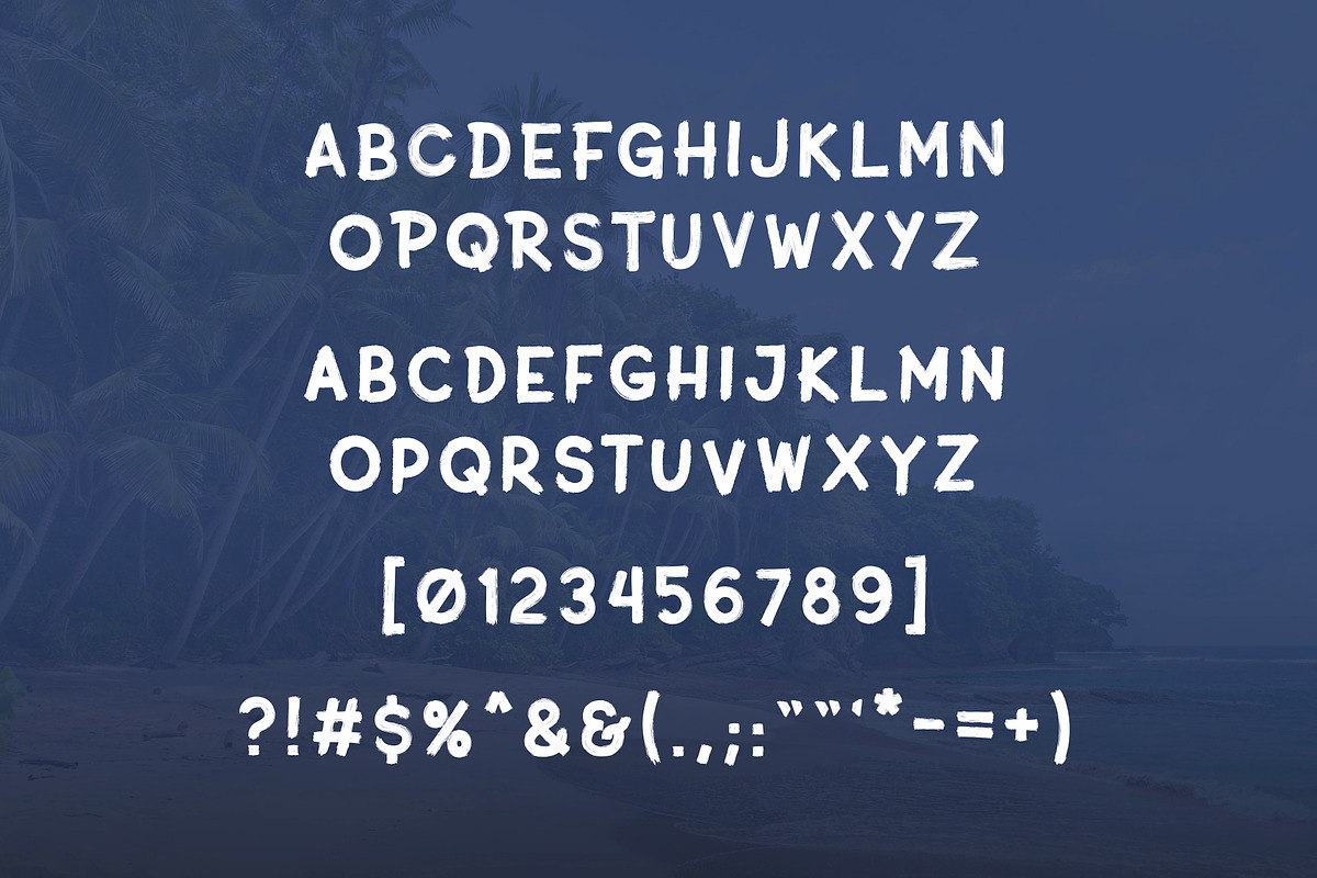 Sublime Beach Halloween Brush Font preview 6
