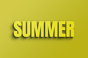 Summer Vibe Yellow Text Effect