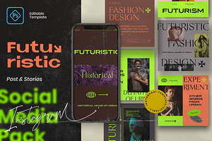 Futuristic Cyber Instagram Pack