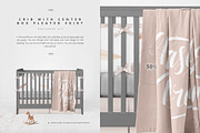 Crib Beddind Designers Kit Mockup, a Bottom Mockup by Creatsy (Thumbnail 13 of 29)