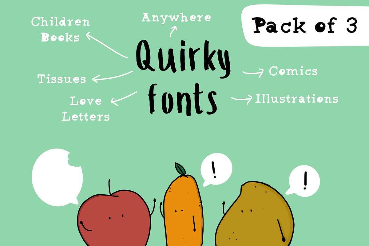 Quirky Fonts - Pack of 3
