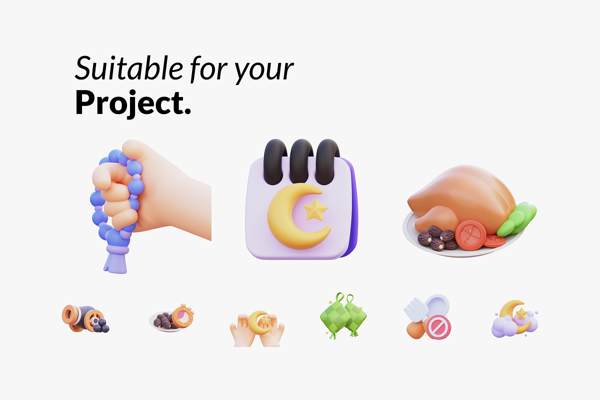 Ramadan Kareem 3D Illustration, an Object 3D Model by nixxdesign (Photo 4 of 5)