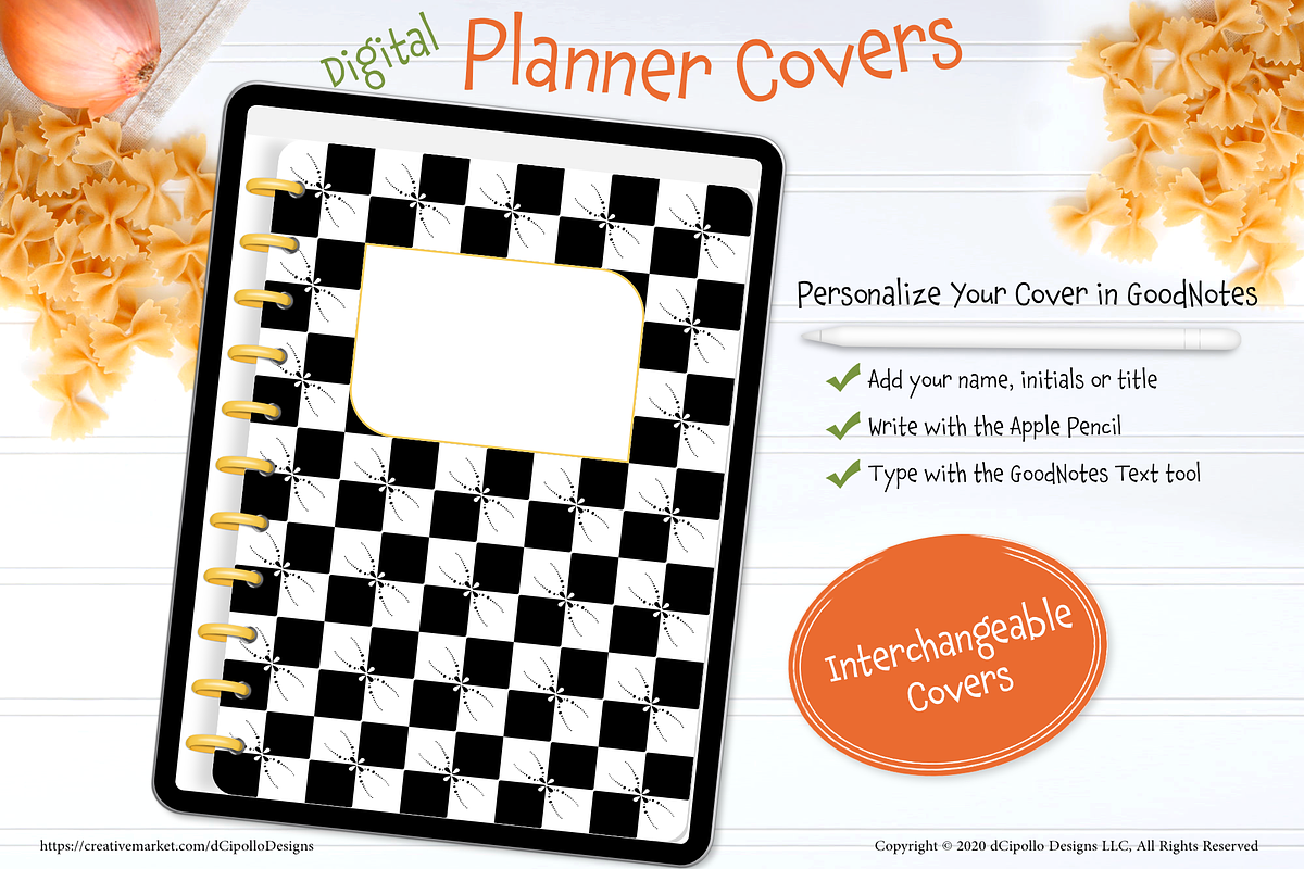 Recipe & Meal Planner Digital Cover, a Stationery Template by dCipollo Designs (Photo 5 of 5)