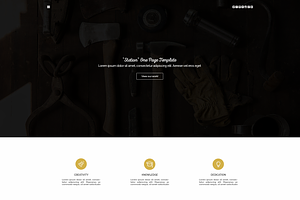 Station One Page PSD Template, a Landing Page Template by Techdesigns