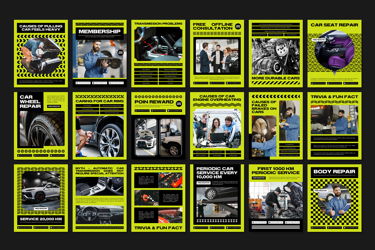 Automotive Green Template, a Social Media Template by Kalubuak (Photo 5 of 10)