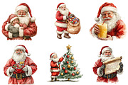Retro Christmas Santa PNG Clipart, an Illustration by DreamArtGraphic (Thumbnail 2 of 5)