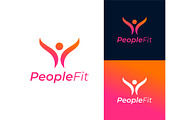 Abstract Happy People Logo, a Branding & Logo Template by ika trisiana (Thumbnail 2 of 2)