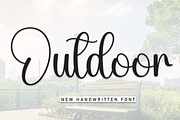 Outdoor | Script Font, a Handwritten Font by Scratchones (Thumbnail 1 of 8)