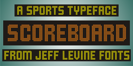 Scoreboard JNL, a Font by Jeff Levine Fonts