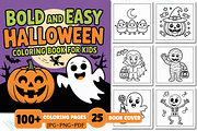 Bold And Easy Halloween Coloring, a Seasonal Illustration by Design Station (Thumbnail 1 of 5)