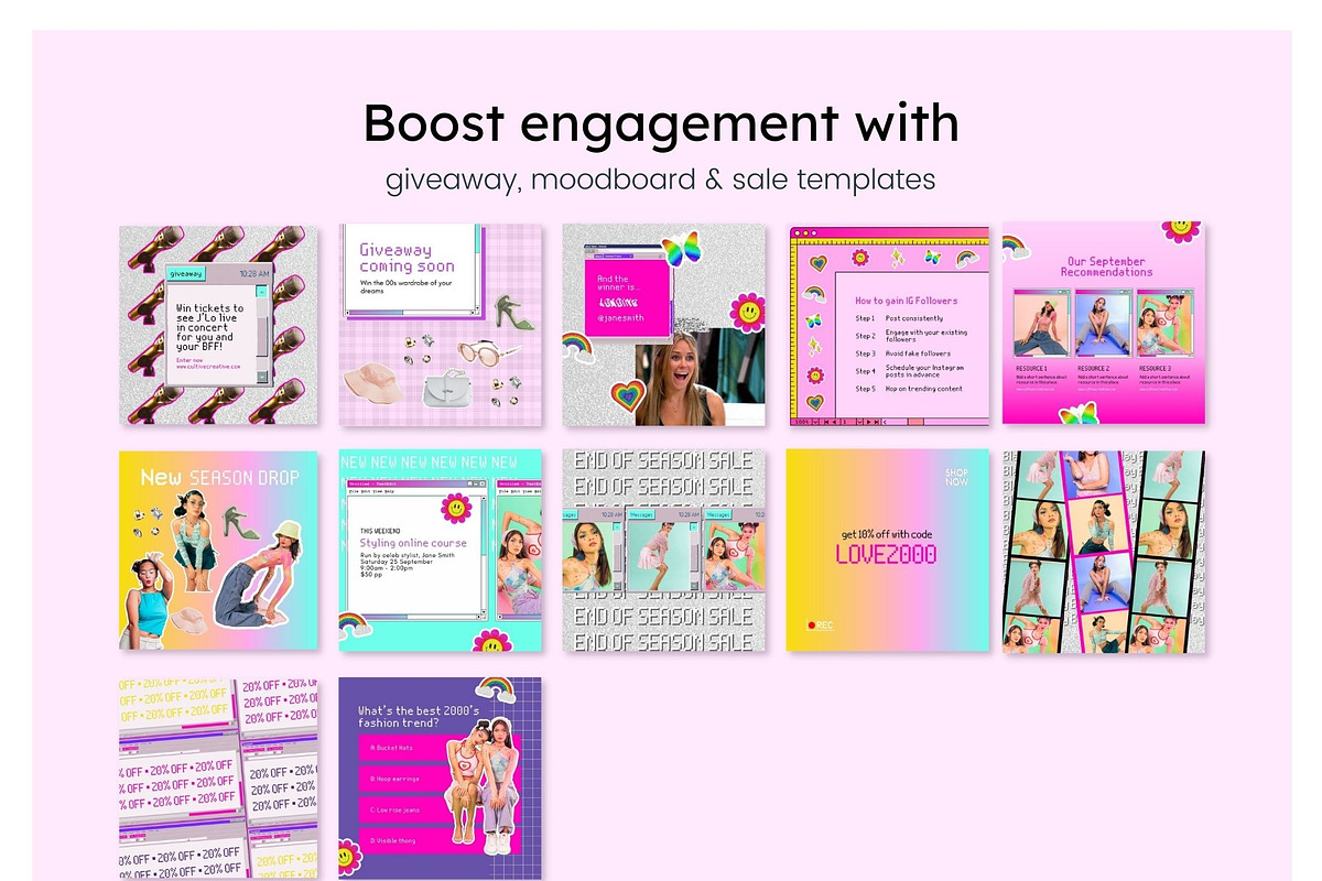 Retro Instagram Feed Canva Template, a Social Media Template by Cultive Creative (Photo 11 of 14)