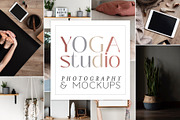 Yoga Studio Mockup + Photo Bundle, a Books & Magazine Mockup by Ashley Alexandra Design (Thumbnail 1 of 9)