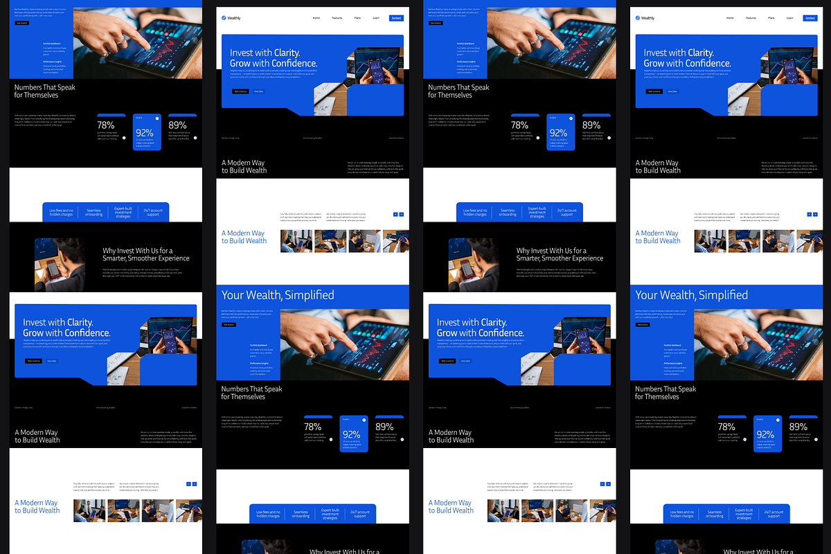 Figma Investment App Landing Page, a Landing Page Template by Musara (Photo 4 of 6)
