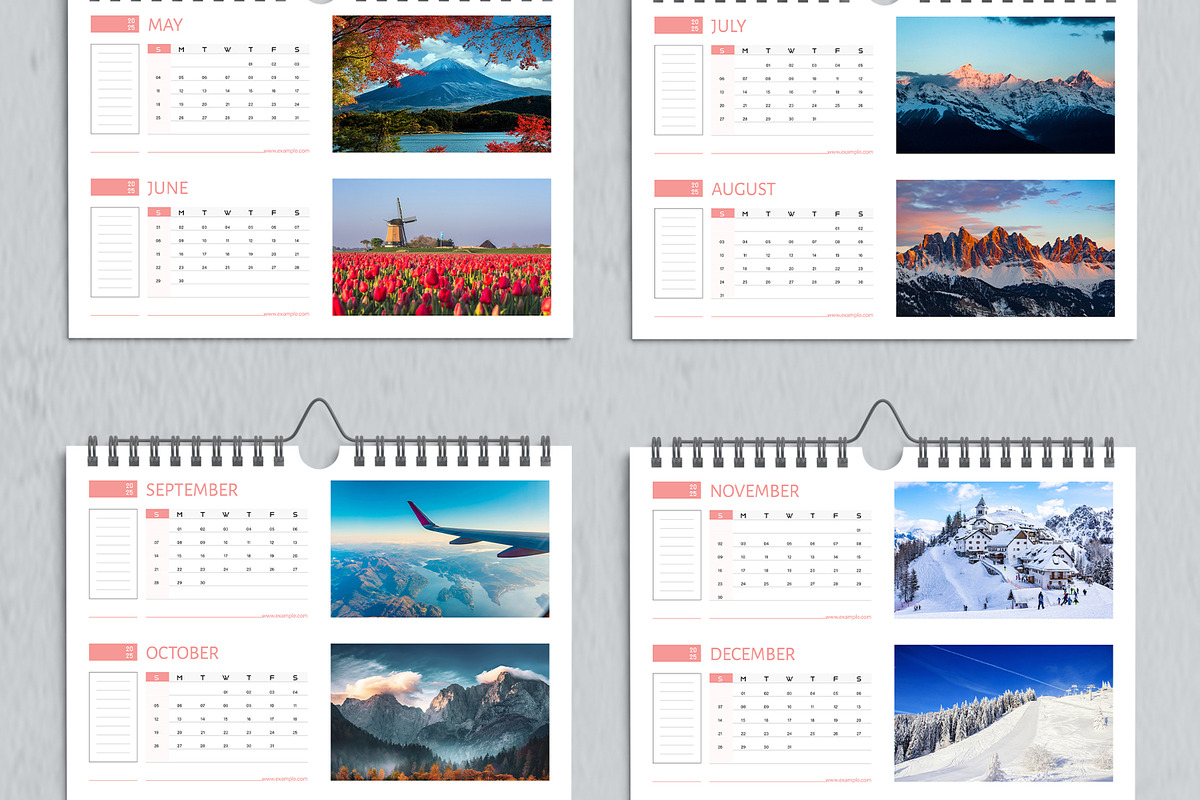 Wall Calendar Template 2025, a Stationery Template by MightyDesign (Photo 4 of 7)