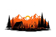 50 Camping Mountain Vector Bundle, an Illustration by jahid234 (Thumbnail 25 of 51)