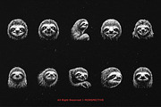 10 Bundle Dark Art Sloth Slow Jungle, an Illustration by Morspective (Thumbnail 6 of 7)