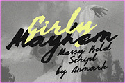 Girly Mayhem Messy Bold Script Font, a Script Font by AnMark (Thumbnail 1 of 12)