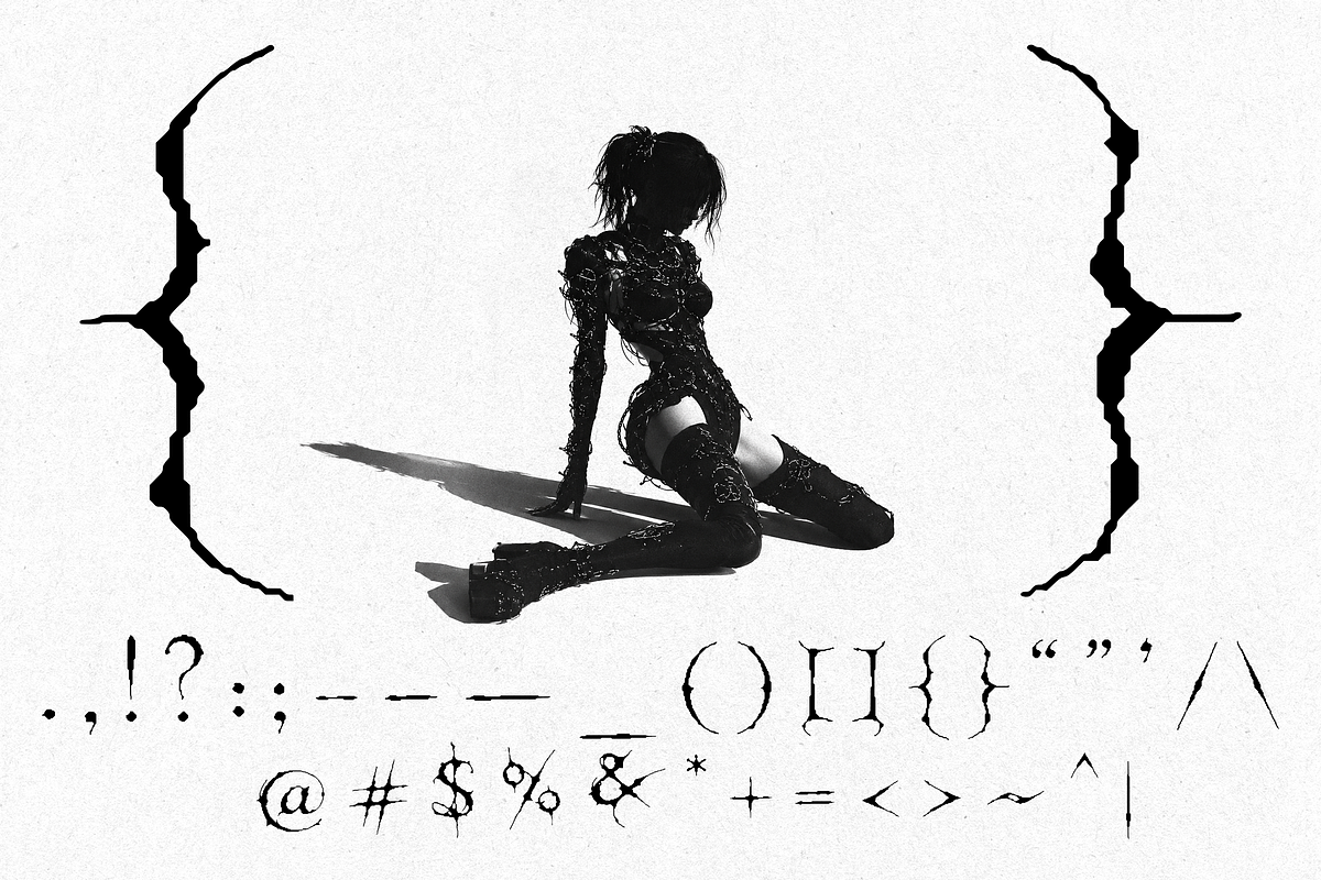 Cybersigilism Fonts, a Blackletter Font by Lilithcollageart (Photo 4 of 11)