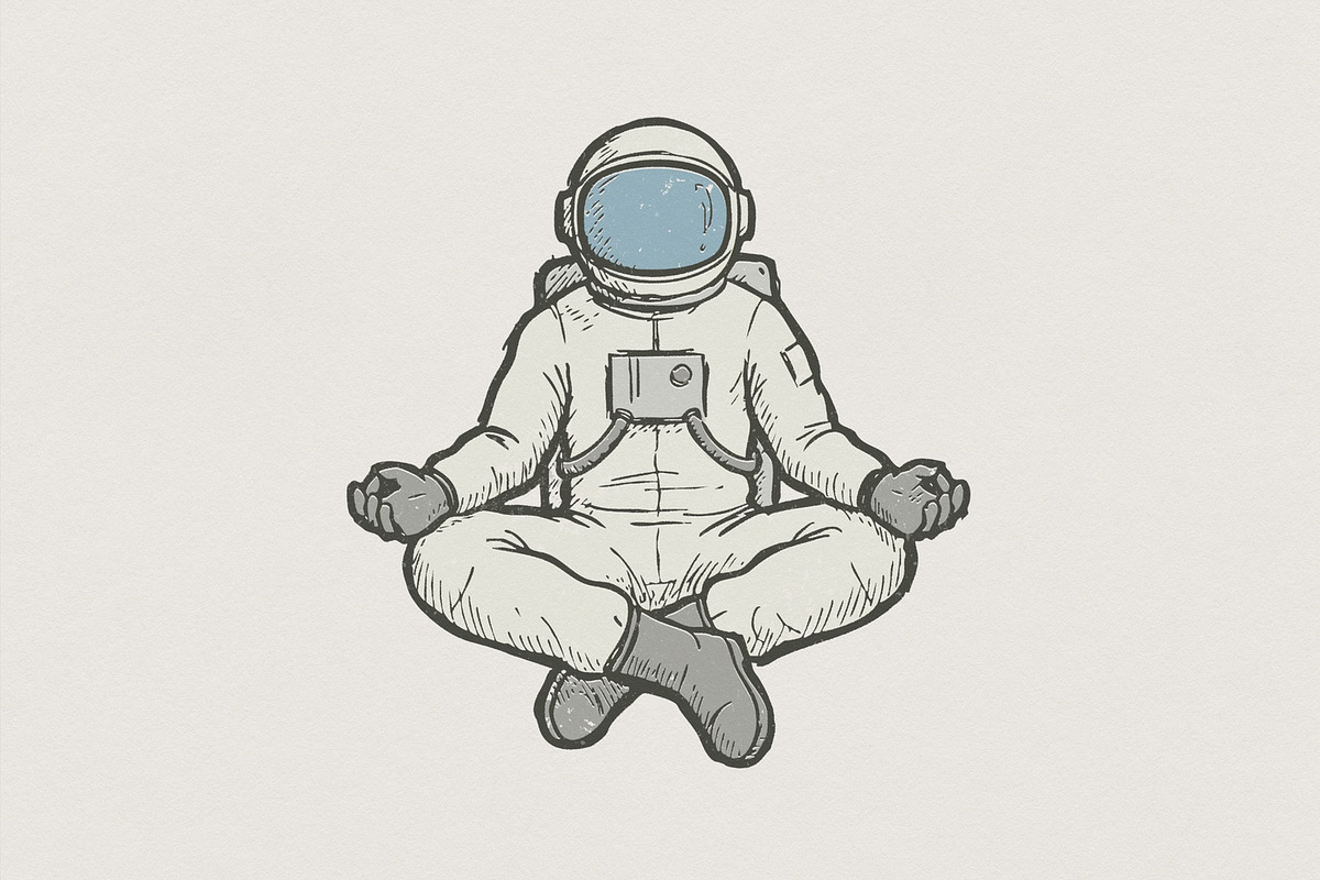 Meditating Astronaut PNG, Space, an Illustration by SharpMarketplace (Photo 1 of 4)