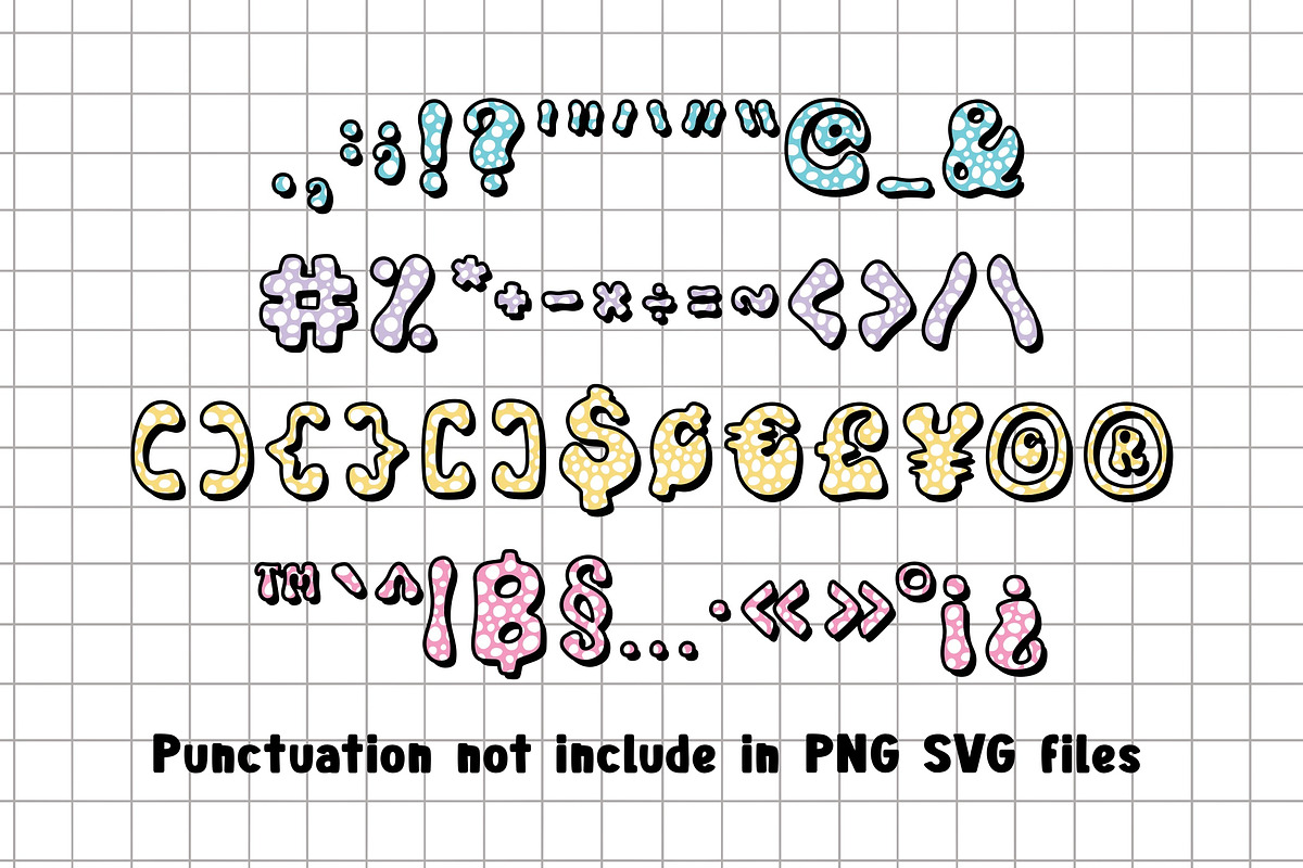 Polka Dots Vibe OTF PNG SVG, a Symbol Font by DREAMs Soul G. (Photo 3 of 5)