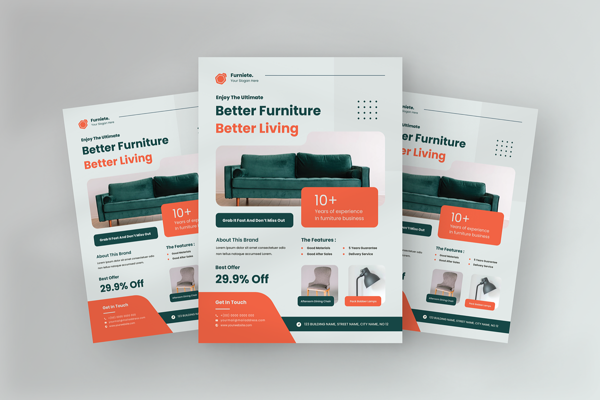 Furniete - Modern Furniture Flyer, a Flyer Template by SquidPixey (Photo 4 of 5)