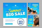 Summer Sale Social Media Post Set, a Templates & Theme by studiogstock (Thumbnail 1 of 4)