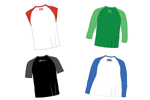 Raglan Men's Shirt Bundle -Template