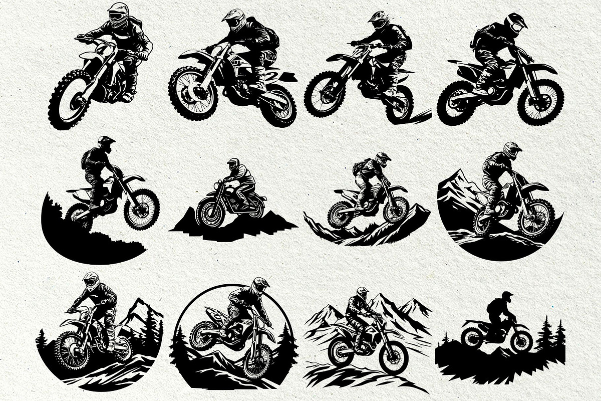 Motocross svg bundle. Dirt Bike, a Sport Illustration by DENIDigitalArtSudio (Photo 3 of 6)