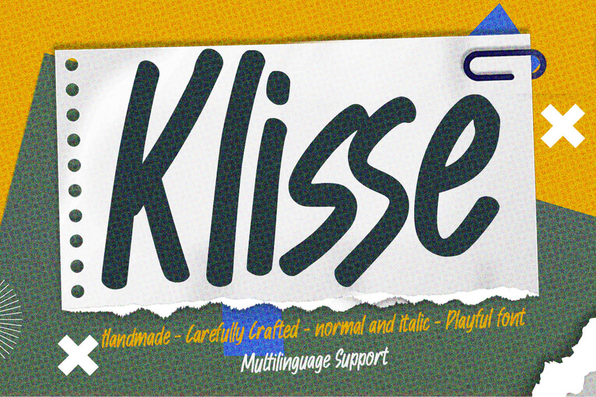 Klisse - Handmade Carefully Playful, a Font by Gassstype (Photo 1 of 8)
