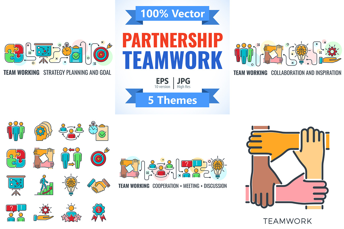 Partnership and Business Teamwork, a Person Illustration by TAlex (Photo 1 of 6)