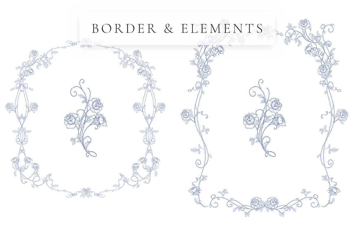 Rose Garden LineArt, a Decorative Illustration by AW Studios (Photo 5 of 11)