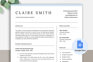 Google Docs Resume CV Template 04