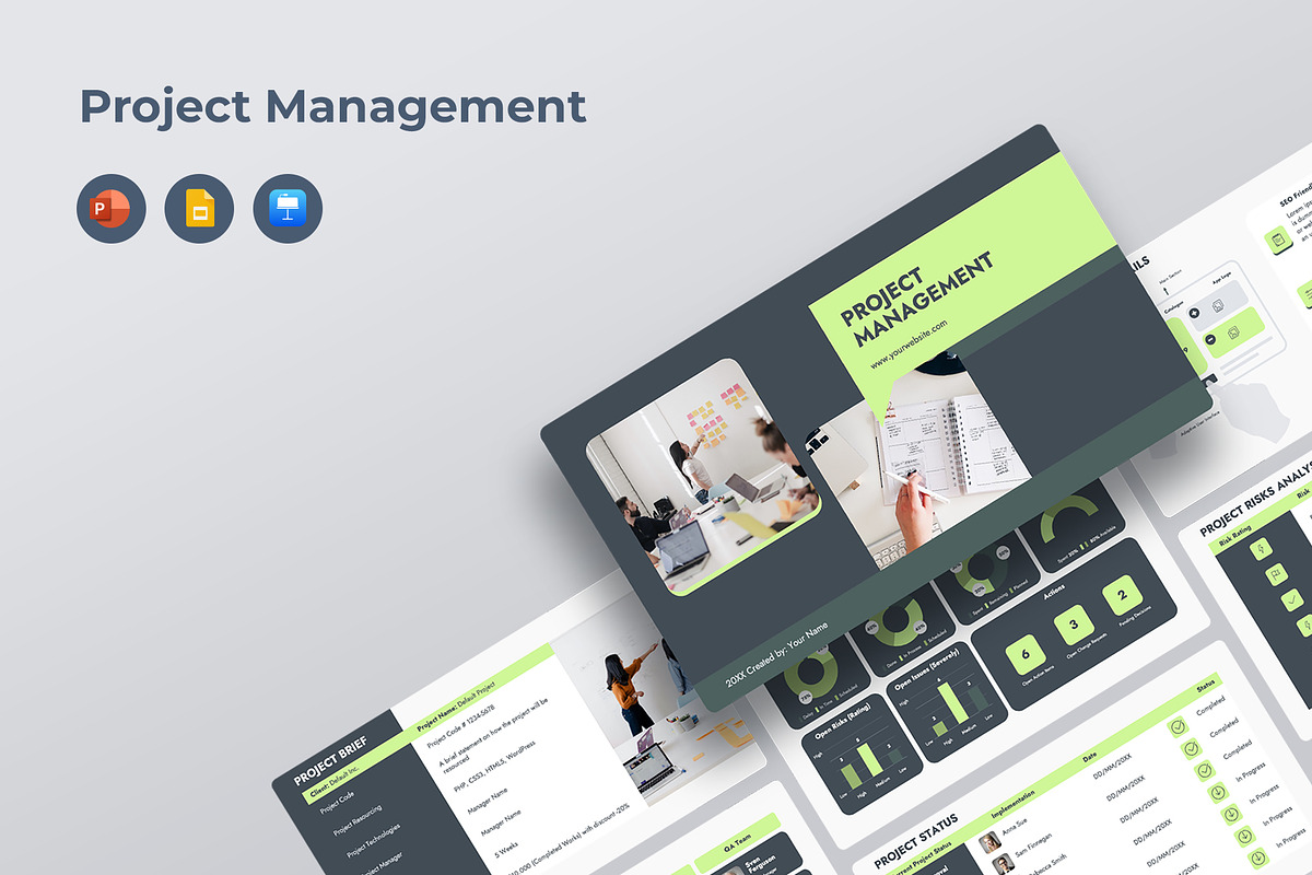 Project Management: PPT, Slides, Key, a Presentation Template by JetzTemplates (Photo 1 of 5)