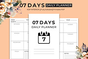 07 Days Daily Planner, a Stationery Template by Hurairagraphics (Thumbnail 1 of 4)