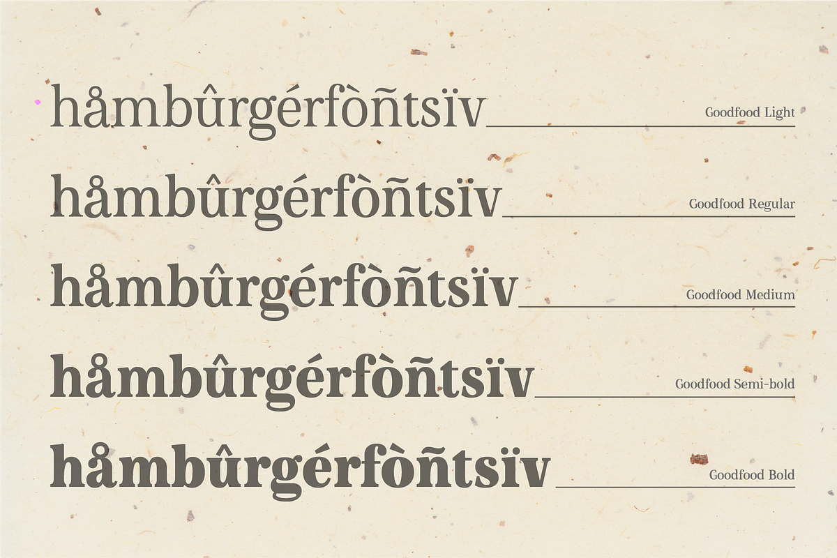 Goodfood Font Family, a Serif Font by MaGo (Photo 5 of 7)