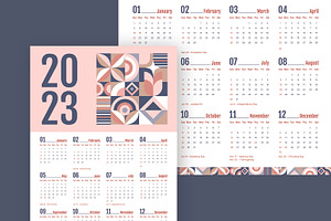 One Page Calendar 2023