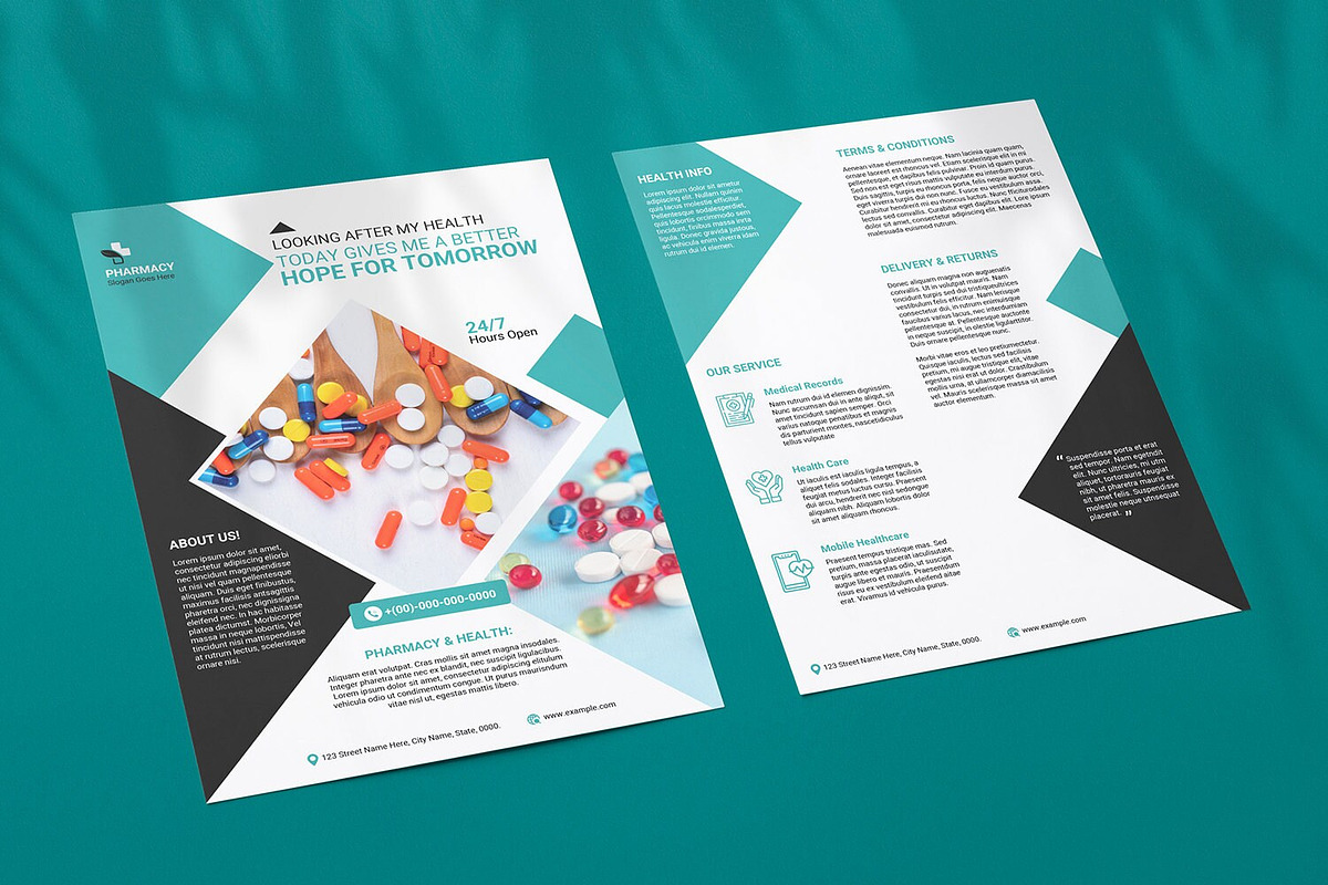 Pharmacy Flyer Template, a Flyer Template by retrographix (Photo 3 of 4)