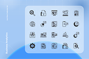 Business Analytics Icon Set, an Outline Icon by Nathaya Studio (Thumbnail 2 of 2)