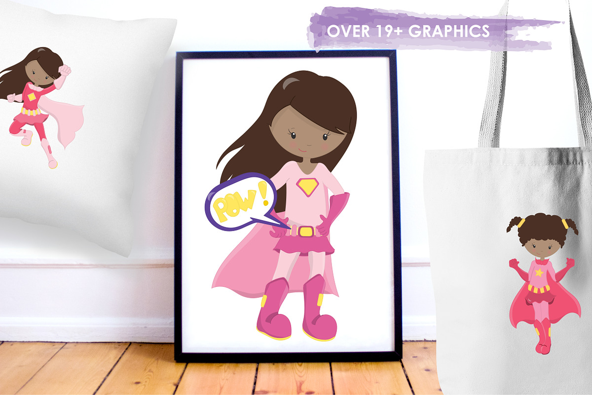 Superhero illustration pack, an Illustration by PrettyBundles (Photo 5 of 5)