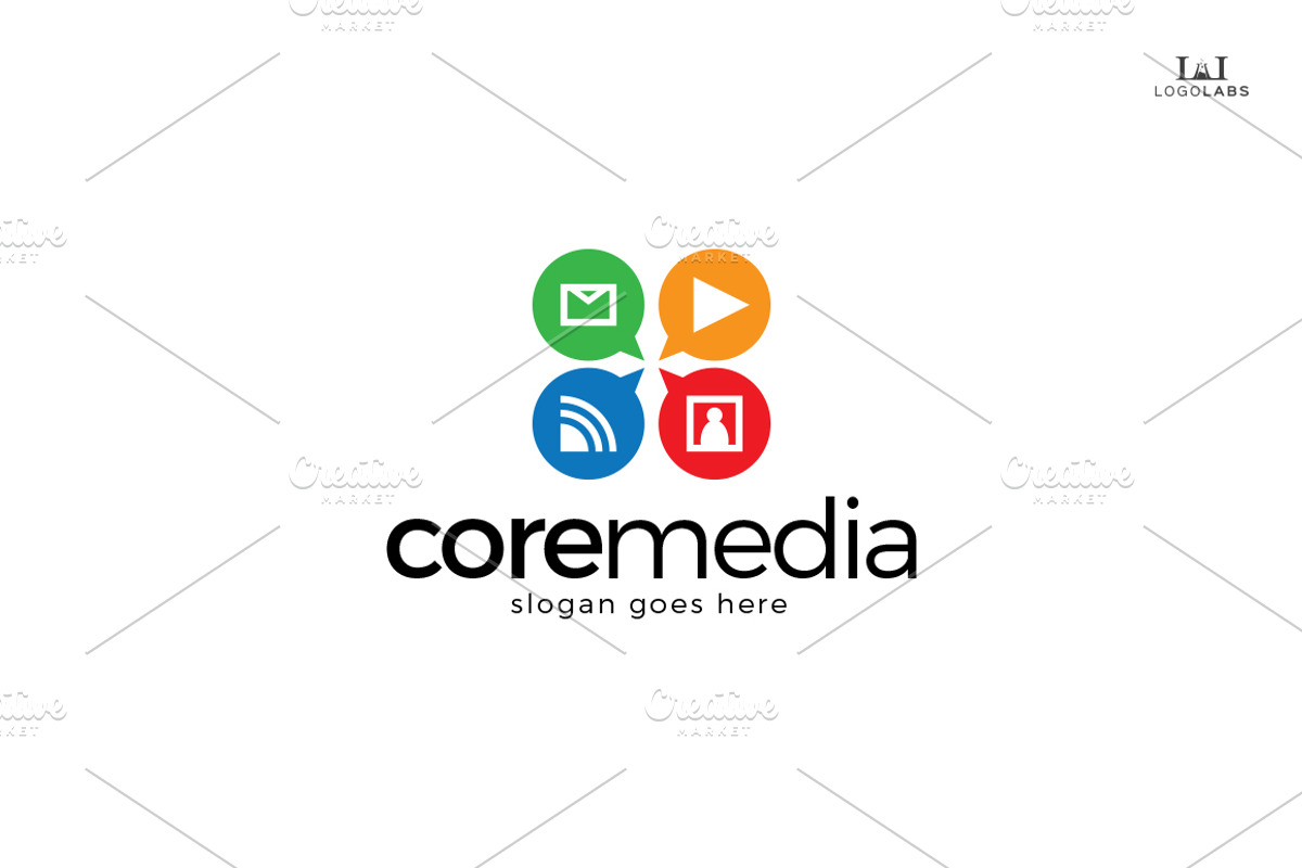 Core Media Logo, a Branding & Logo Template by LogoLabs