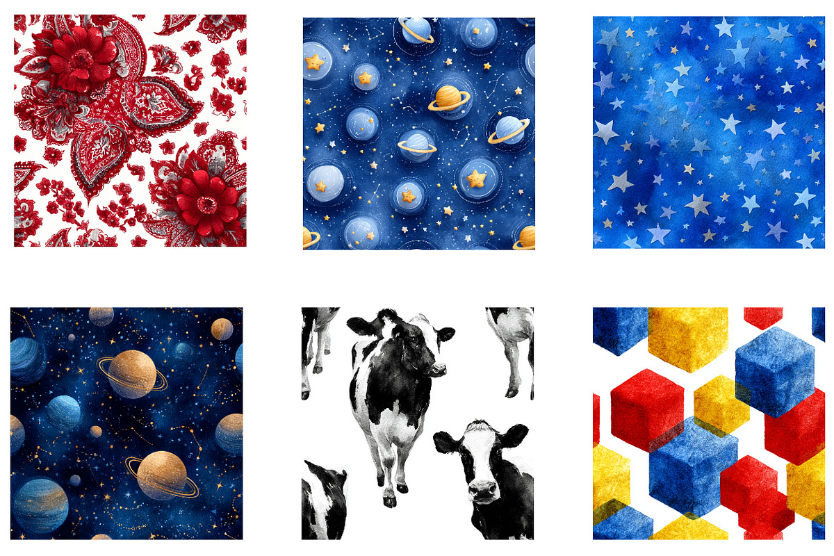 Toy Seamless Patterns, Scrapbook, a Pattern Graphic by CreationArt (Photo 4 of 5)