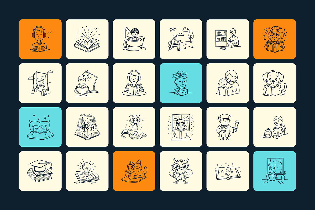 200 Space and Study Doodles, an Outline Icon by Brickclay (Photo 9 of 14)