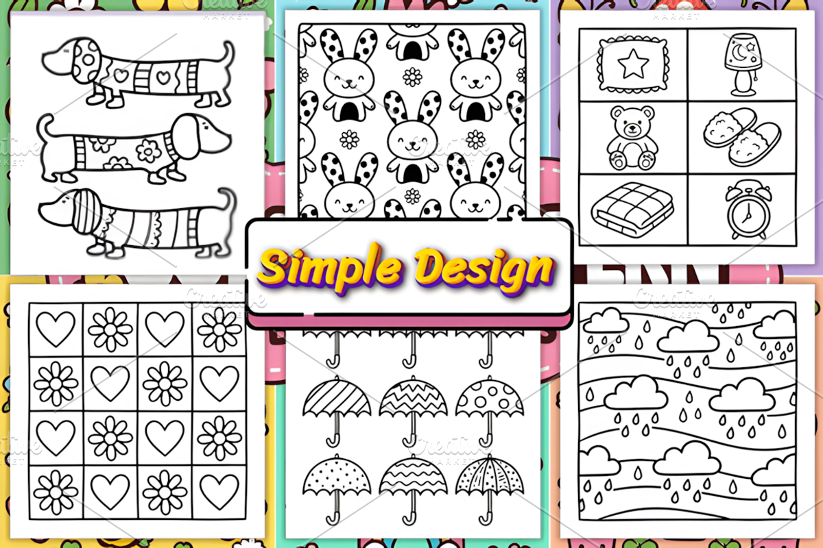 Comfy Patterns Bold Easy Coloring, a Pattern Graphic by Coco Bloom (Photo 2 of 4)